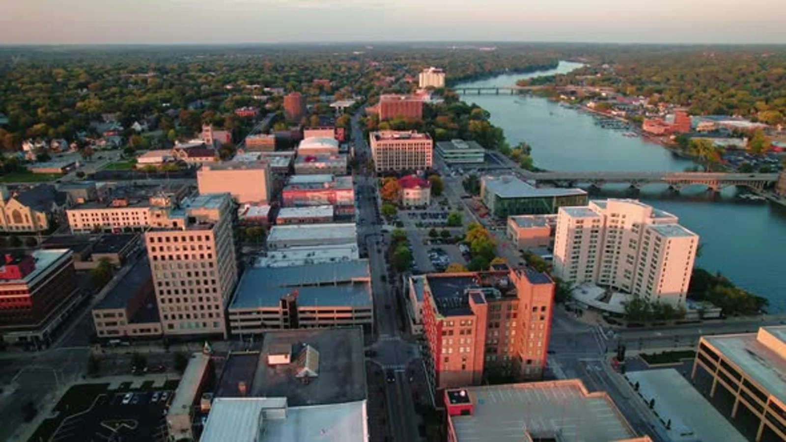 Downtown Rockford and the Rock River